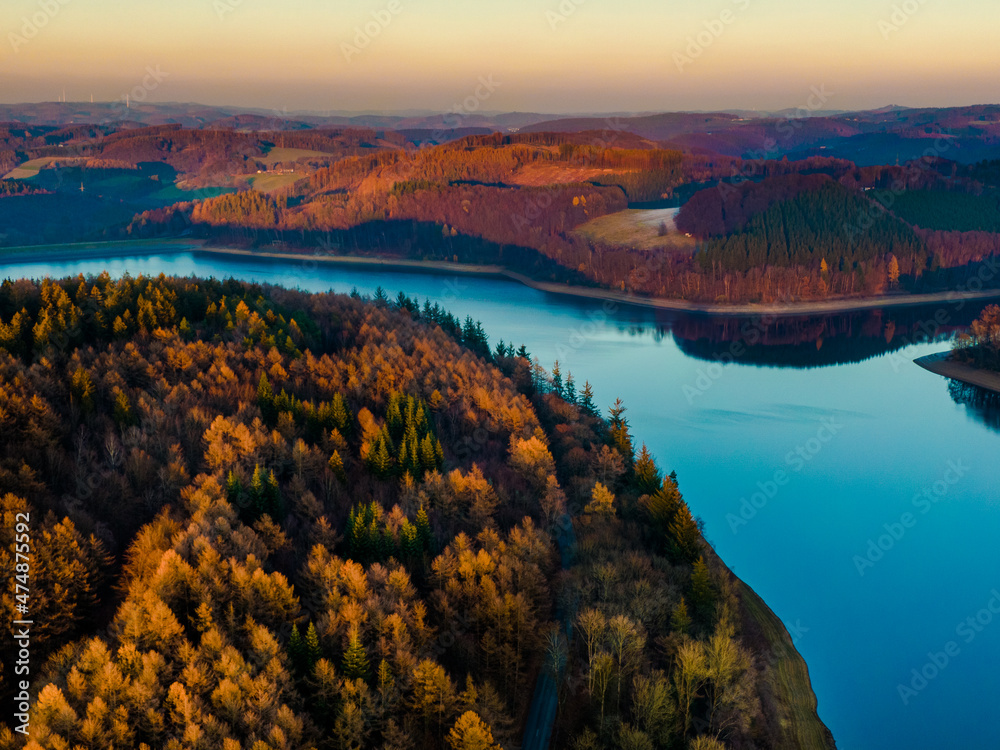 lake and mountains