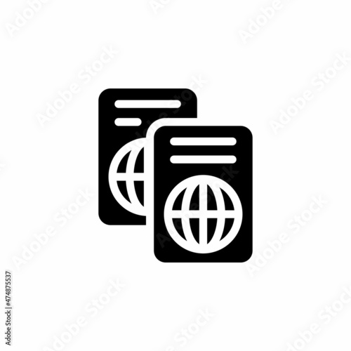 Passport icon in vector. Logotype