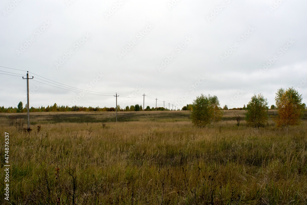 landscape on a cloudy autumn day landscape on a cloudy autumn day