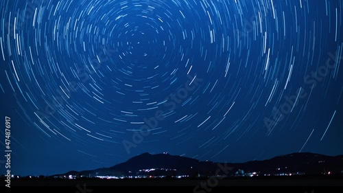 北極星と筑波山