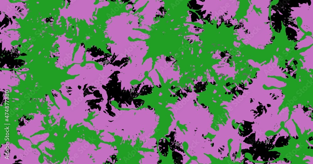 Digital composite image of green and purple abstract pattern on black background Digital composite image of green and purple abstract pattern on black background