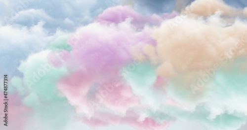 Full frame shot of pastel colored clouds in sky