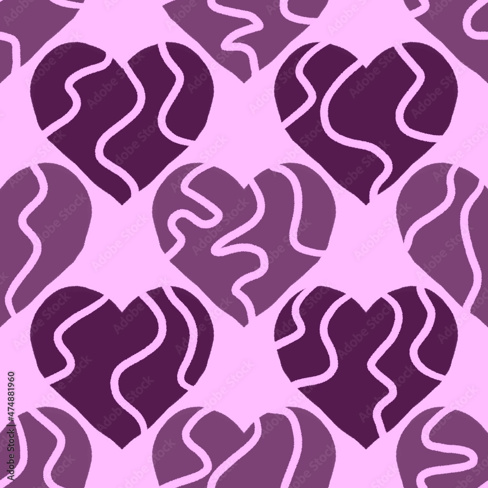 Seamless valentines pattern with hearts for postcard and gifts and cards Seamless valentines pattern with hearts for postcard and gifts and cards