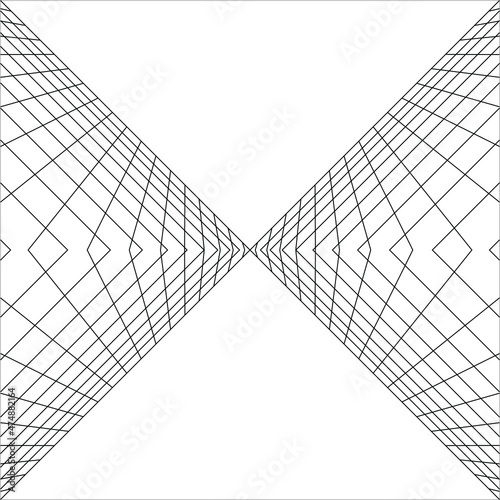 Optical Illusion Lines for Background. Vector Illustration 