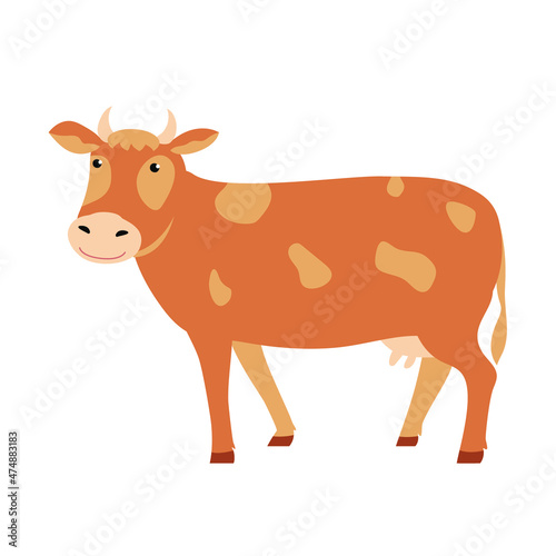 Cow. Illustration isolated on white background.
