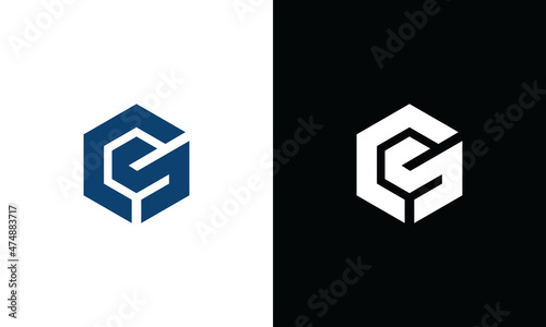 CS, SC, Abstract initial monogram letter alphabet logo design template