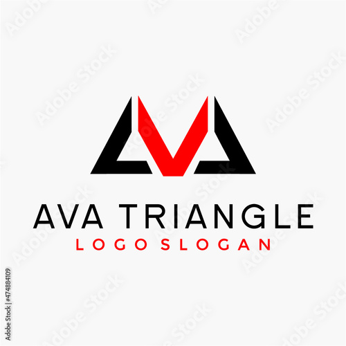 AVA initials logo vector image photo