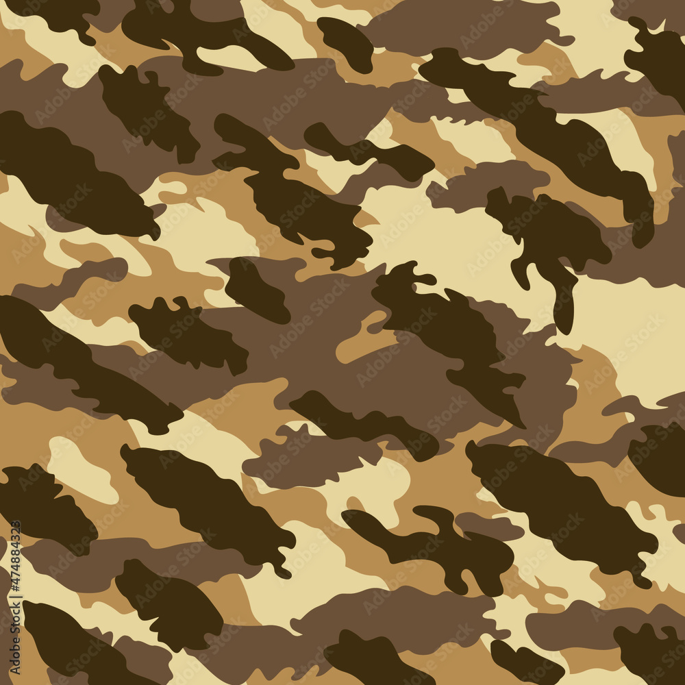 Fototapeta premium desert sand soldier stealth battlefield brown camouflage stripe pattern military background suitable for print cloth and packaging
