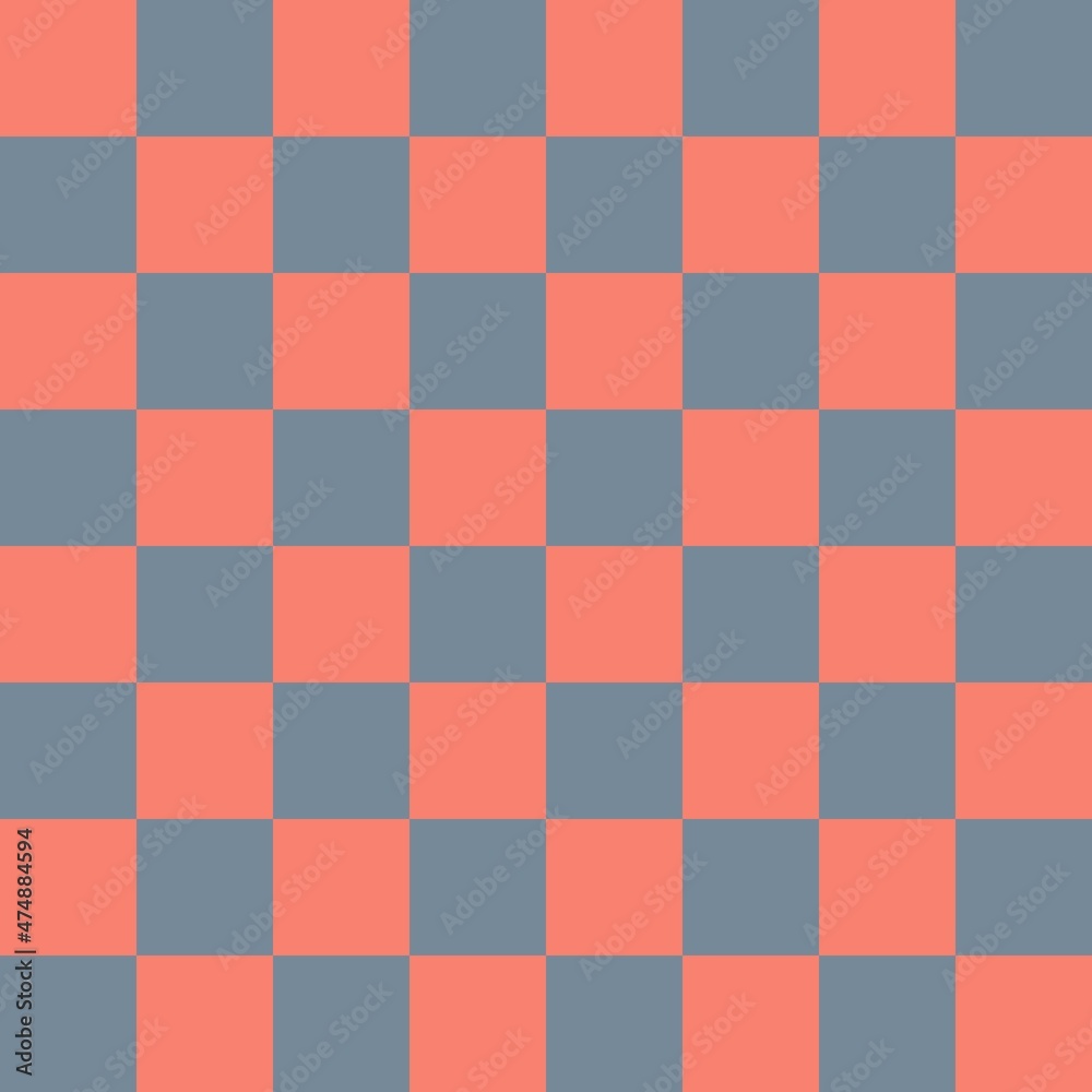 Checkerboard 8 by 8. Light Slate Grey and Salmon colors of checkerboard. Chessboard, checkerboard texture. Squares pattern. Background. Checkerboard 8 by 8. Light Slate Grey and Salmon colors of checkerboard. Chessboard, checkerboard texture. Squares pattern. Background.