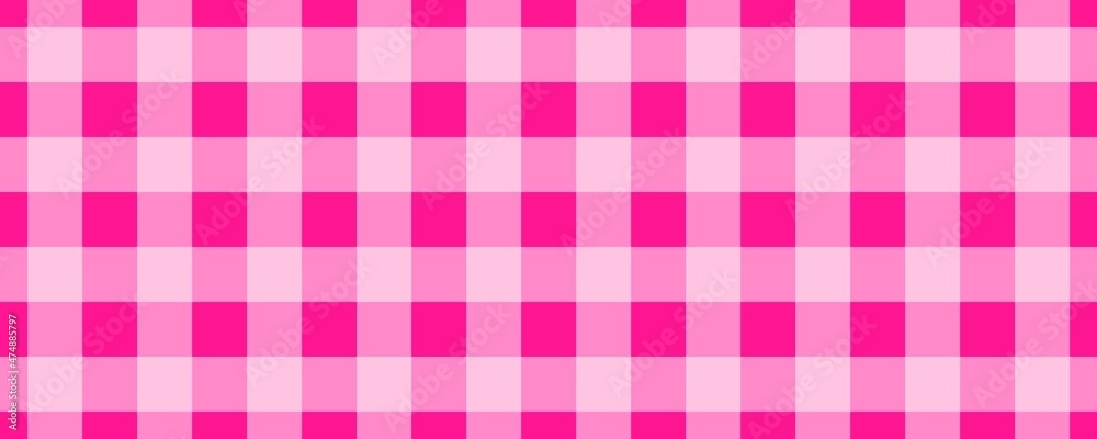 Banner, plaid pattern. Deep pink on White color. Tablecloth pattern. Texture. Seamless classic pattern background. Banner, plaid pattern. Deep pink on White color. Tablecloth pattern. Texture. Seamless classic pattern background.