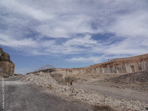 [Peru] View of Misti Mountain and The sillar route Quarry  (Arequipa)