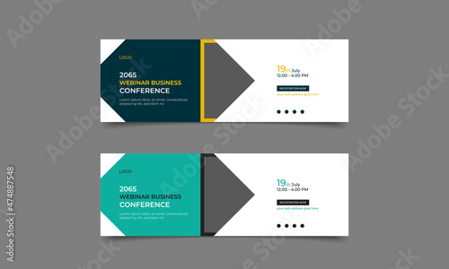 Webinar conference social media cover banner template design. © Md