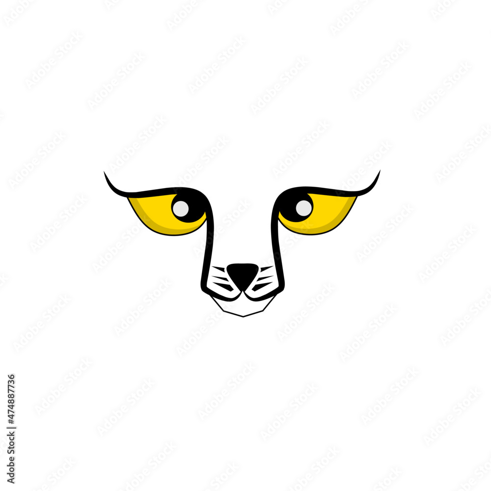 Illustration vector face cheetah