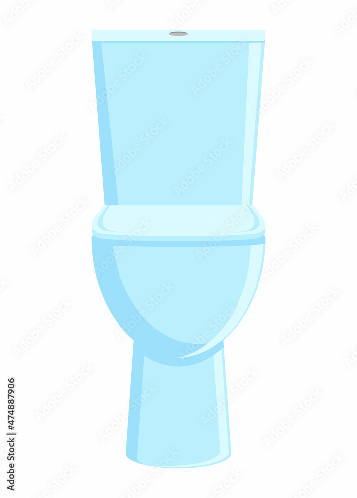 Toilet. Cartoon vector illustration, isolated on white background Toilet. Cartoon vector illustration, isolated on white background