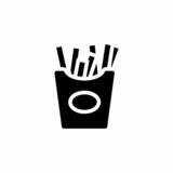 French Fries icon in vector. Logotype;