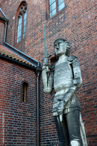 Statue of a knight in a building of Berlin