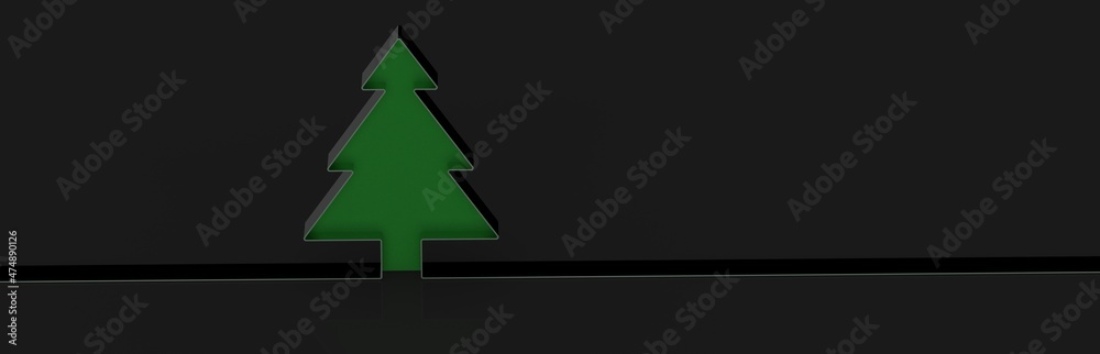 Merry christmas card banner with christmas tree Merry christmas card banner with christmas tree