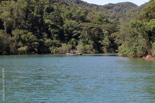 Saco do Mamangua tropical landscape with sea and rainforest (Mata Atlântica)