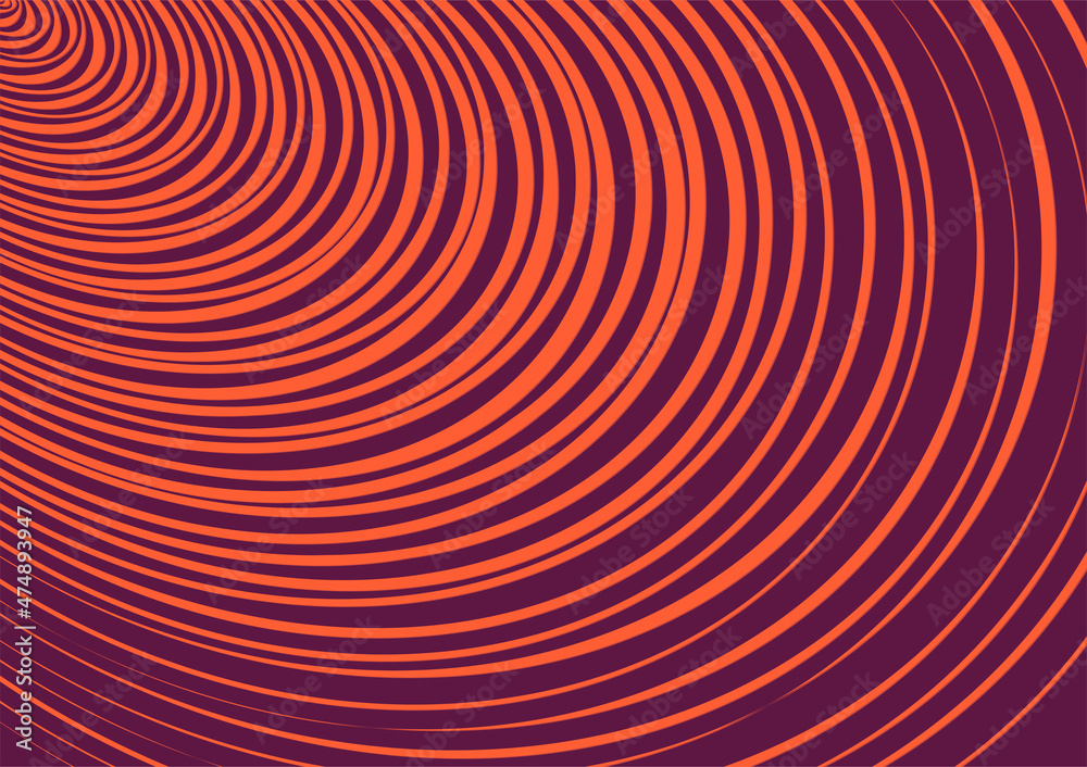 Simple orange background with circle lines pattern Simple orange background with circle lines pattern