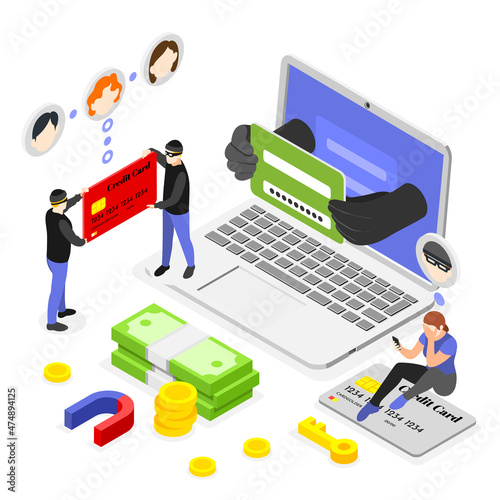 Isometric Bank Scam Composition