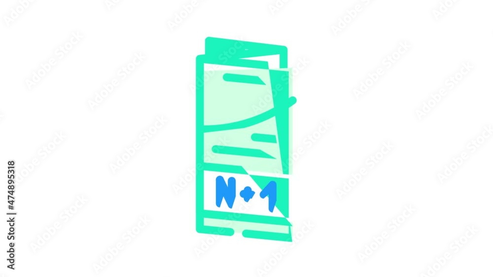 numbering booklet animated color icon numbering booklet sign. isolated on white background numbering booklet animated color icon numbering booklet sign. isolated on white background