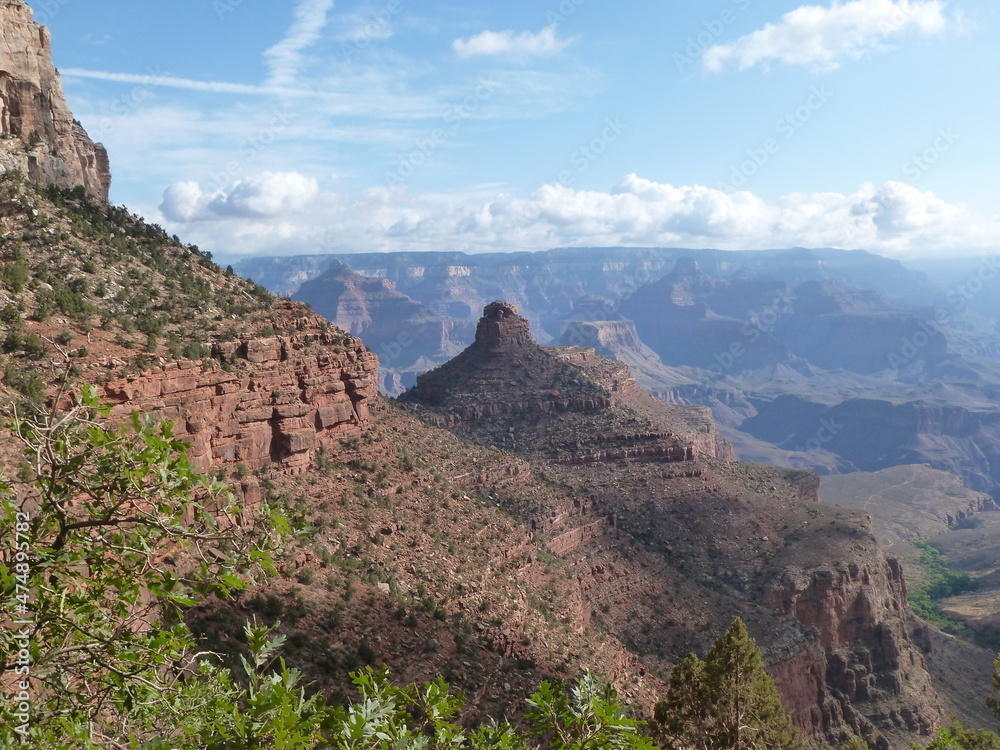Inside majestic Grand Canyon near the south rim, Grand Canyon, Arizona, USA