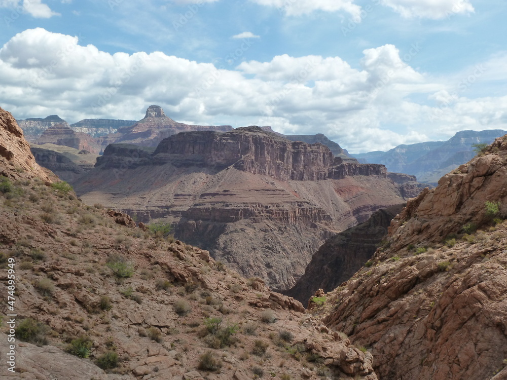 Deep inside majestic Grand Canyon, Arizona, USA