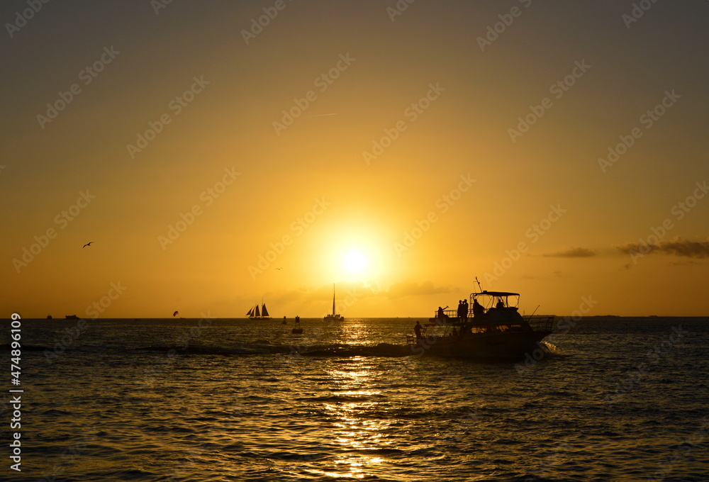 Sonnenuntergang über dem Golf von Mexico, Key West, Florida Keys