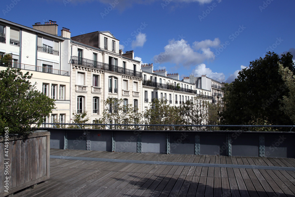 Naklejka premium ansicht von der promenade plantée