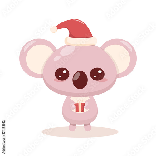 Photography Cute vector animal for Christmas cards