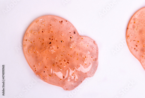 children's orange toy slime close-up. Antistress toy