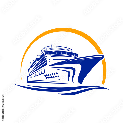 Cruise Ship Logo can be used for company, icon, and others.