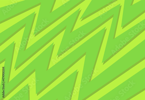 Simple background with green gradient zigzag line pattern