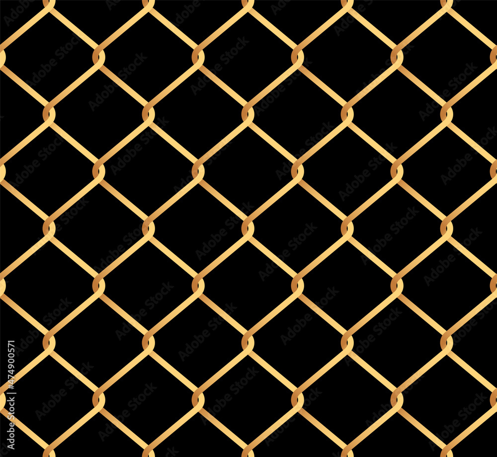 Seamless net rabitz fence pattern. Golden metal wire mesh background. Seamless net rabitz fence pattern. Golden metal wire mesh background.