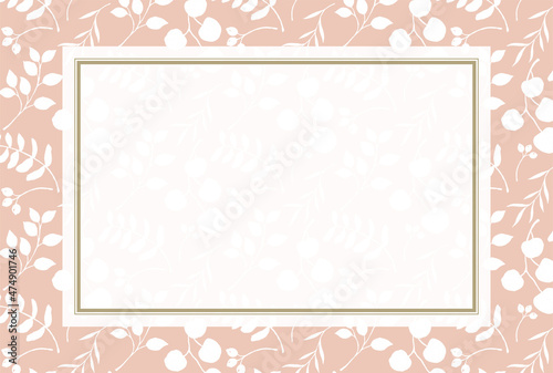 Wallpaper Mural ボタニカル　植物　フレーム　背景 Torontodigital.ca