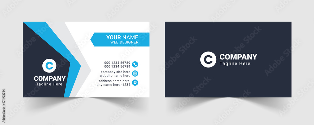 Corporate business card template, Modern business card design template, Clean professional business card template, visiting card, business card template.
