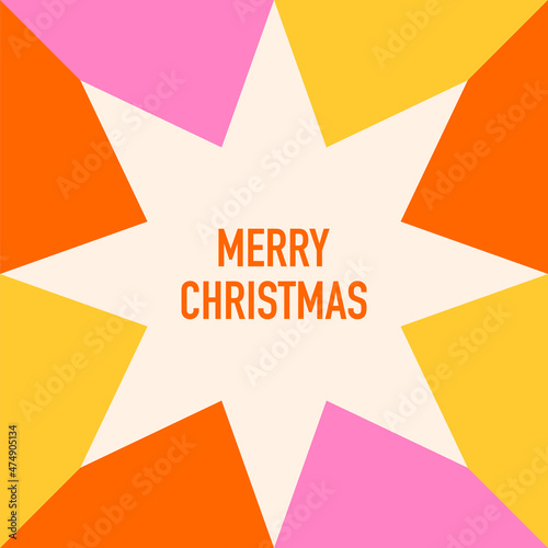 Merry Christmas and New Year greeting card