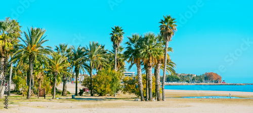 Regueral Beach in Cambrils, Spain, web banner photo