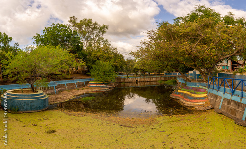 Panoramic photograph of the marsh of the beach Masachapa Nicaragua