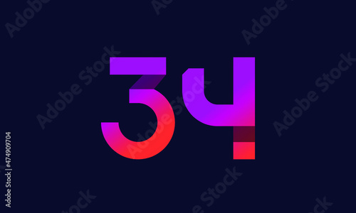 34  New Gradient Orange Modern Logo