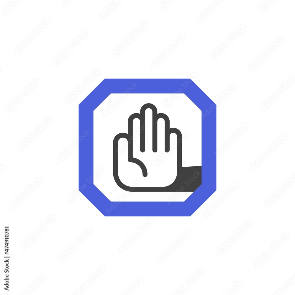 Stop sign line icon Stop sign line icon