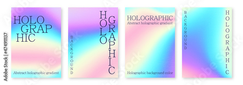 Multicolored bright background with iridescent tints of color. Holographic effect, color gradient transitions.
