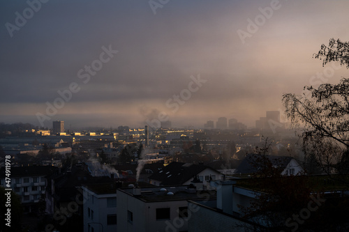 Skyline Oerlikon (nebel) foggy oerlikon © coffeebean91