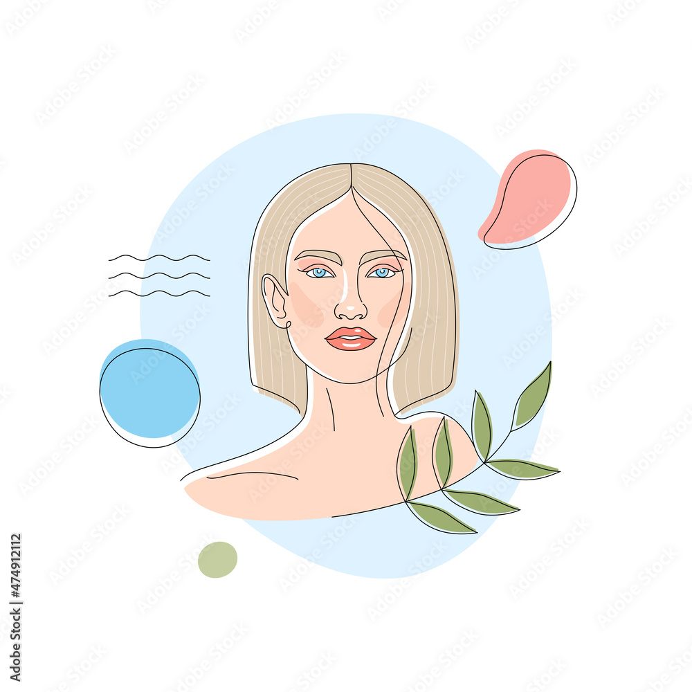 A beautiful girl takes care of the skin. Skin care. Haircut. Spa. A beautiful girl takes care of the skin. Skin care. Haircut. Spa.
