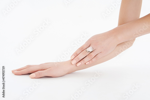 female Hands with jewelry Ring
