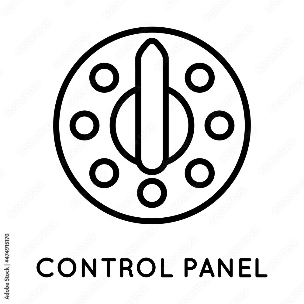 Power switch icon for control panel. Vector icon for displaying mode, power, programs. Made in simple style isolated on white background. The original size is 64x64 pixels. Power switch icon for control panel. Vector icon for displaying mode, power, programs. Made in simple style isolated on white background. The original size is 64x64 pixels.