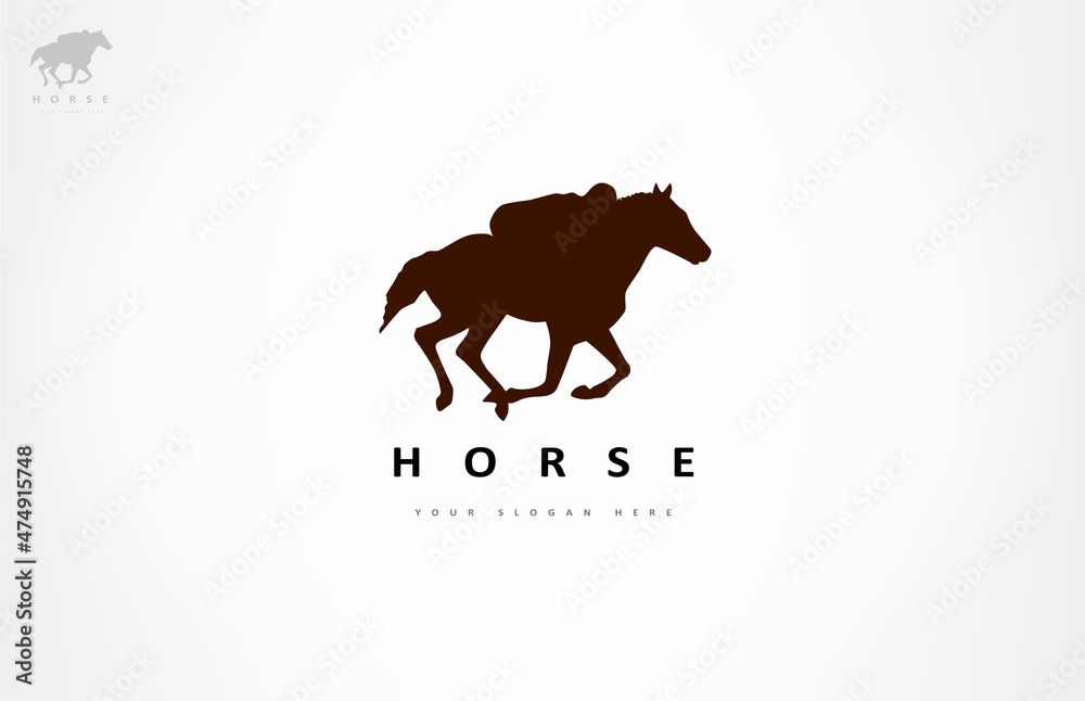 Fototapeta premium Horse logo vector. Animal vector design.