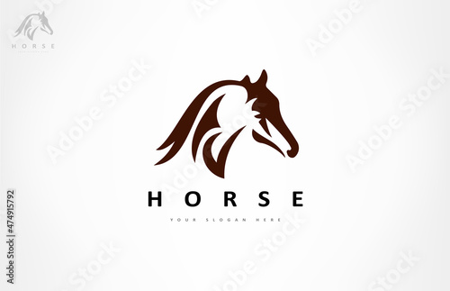 Horse logo vector. Animal vector design.
