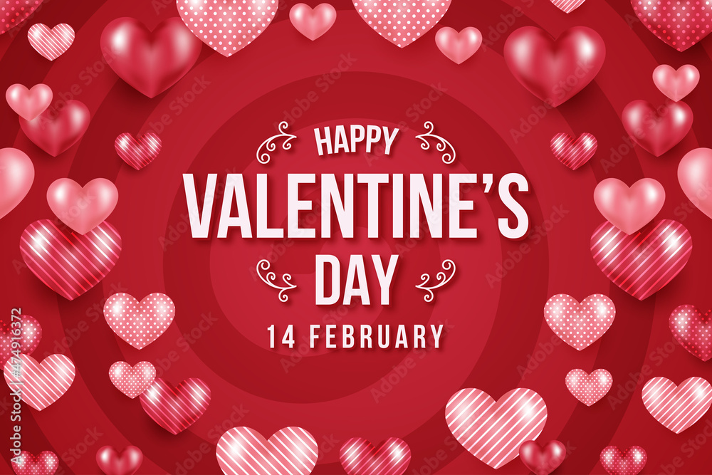 Naklejka premium Valentine's day sale banner template Premium Vector