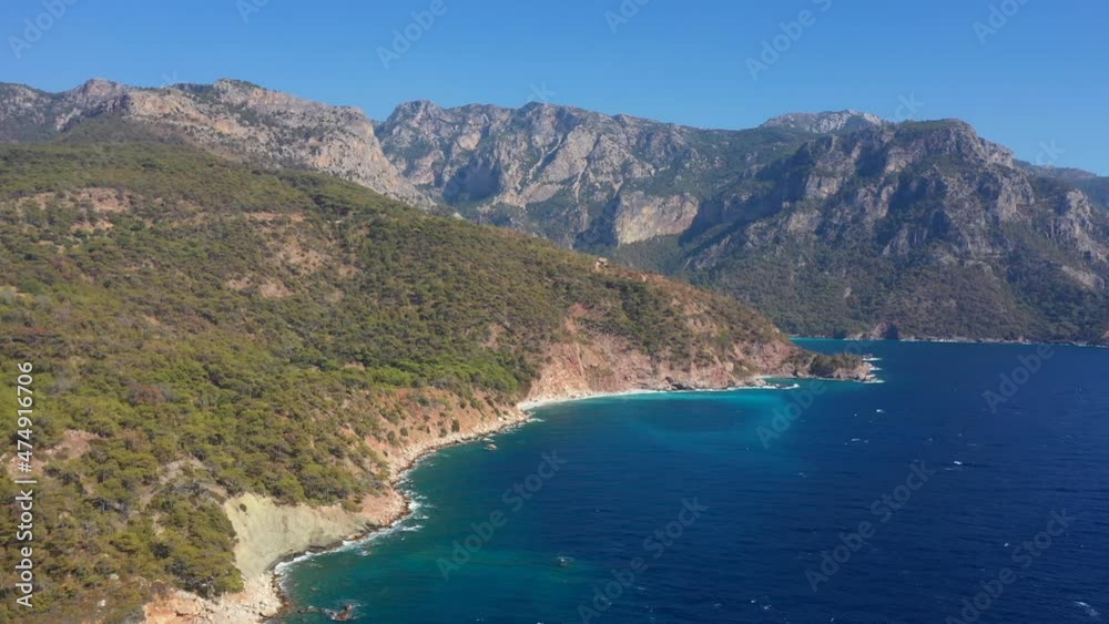 Aerial view of mediterranean coastline.
Aerial view of mediterranean coastline.